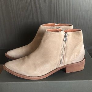 ALL SAINTS Suede Ankle Boots in Sand